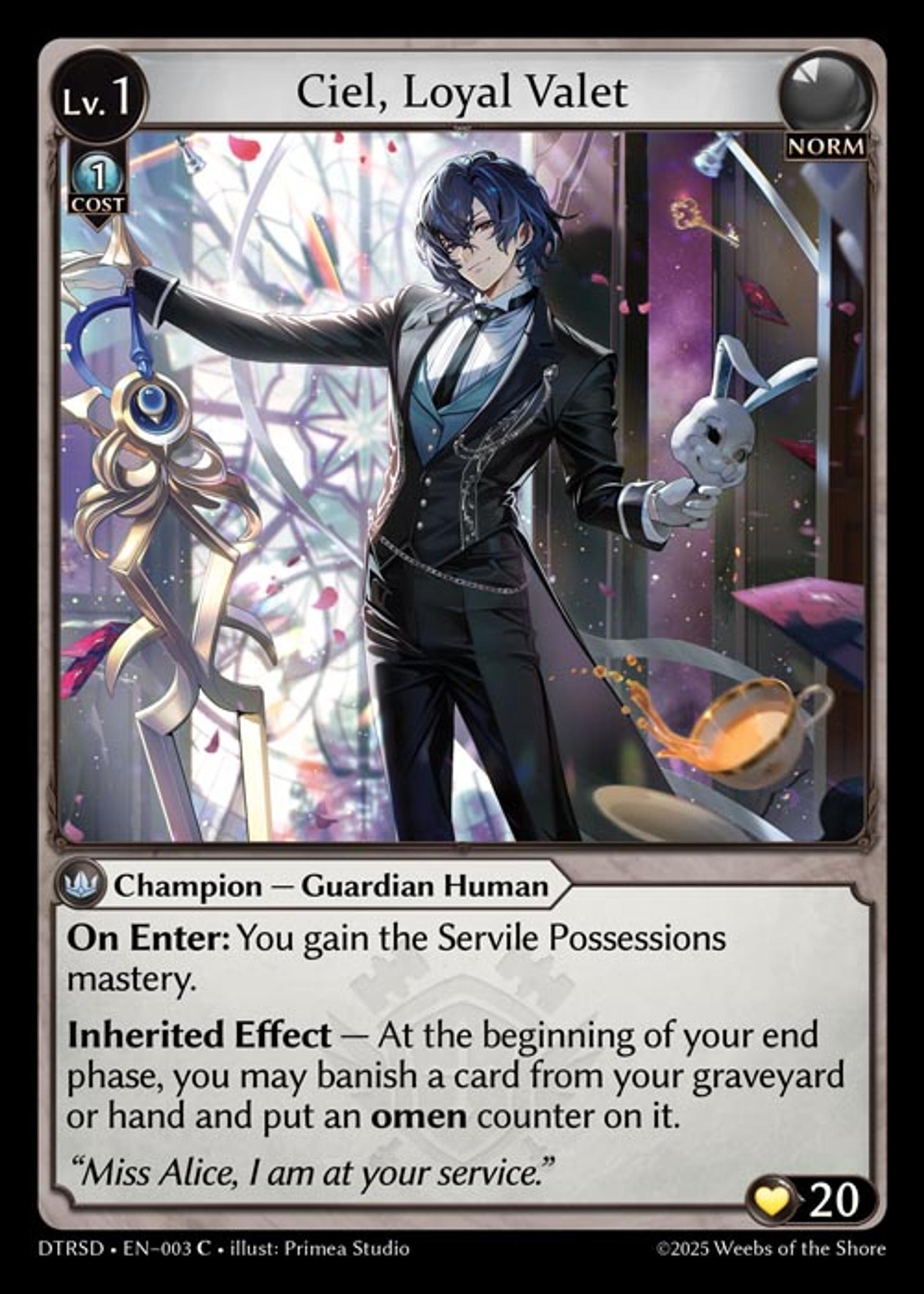 Ciel, Loyal Valet — Distorted Reflections Starter Decks — Grand Archive TCG