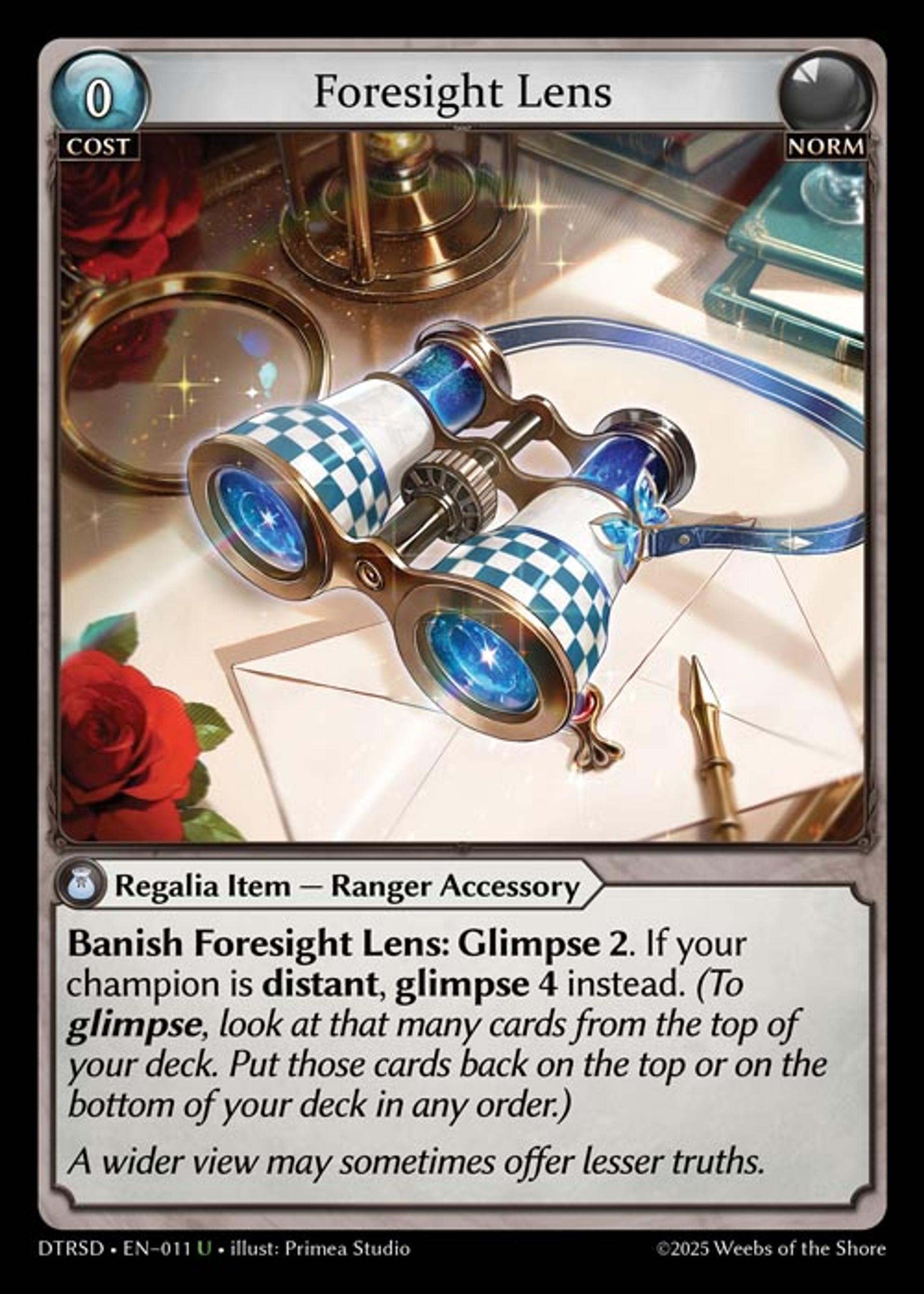 Foresight Lens — Distorted Reflections Starter Decks — Grand Archive TCG