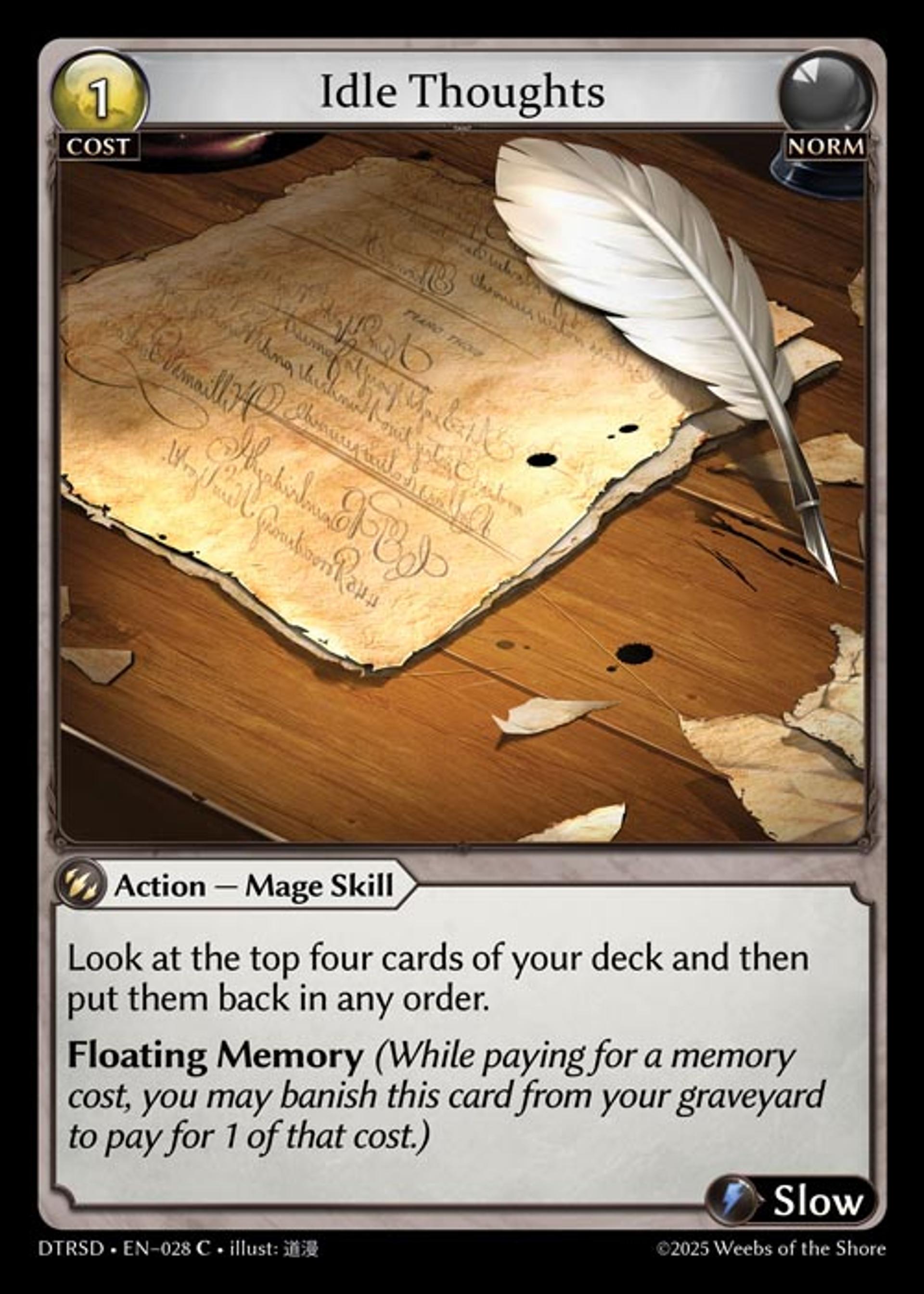 Idle Thoughts — Distorted Reflections Starter Decks — Grand Archive TCG