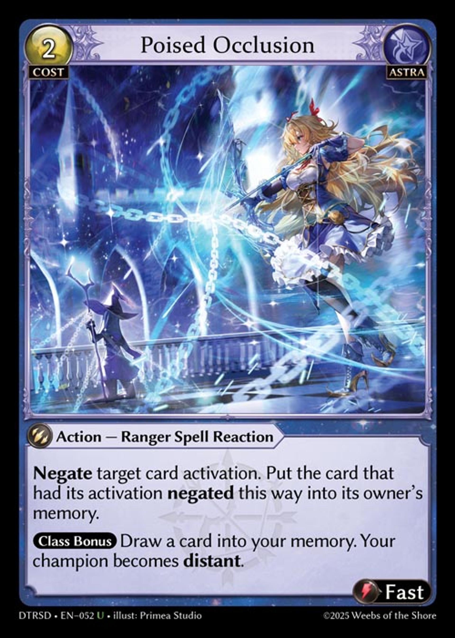 Poised Occlusion — Distorted Reflections Starter Decks — Grand Archive TCG