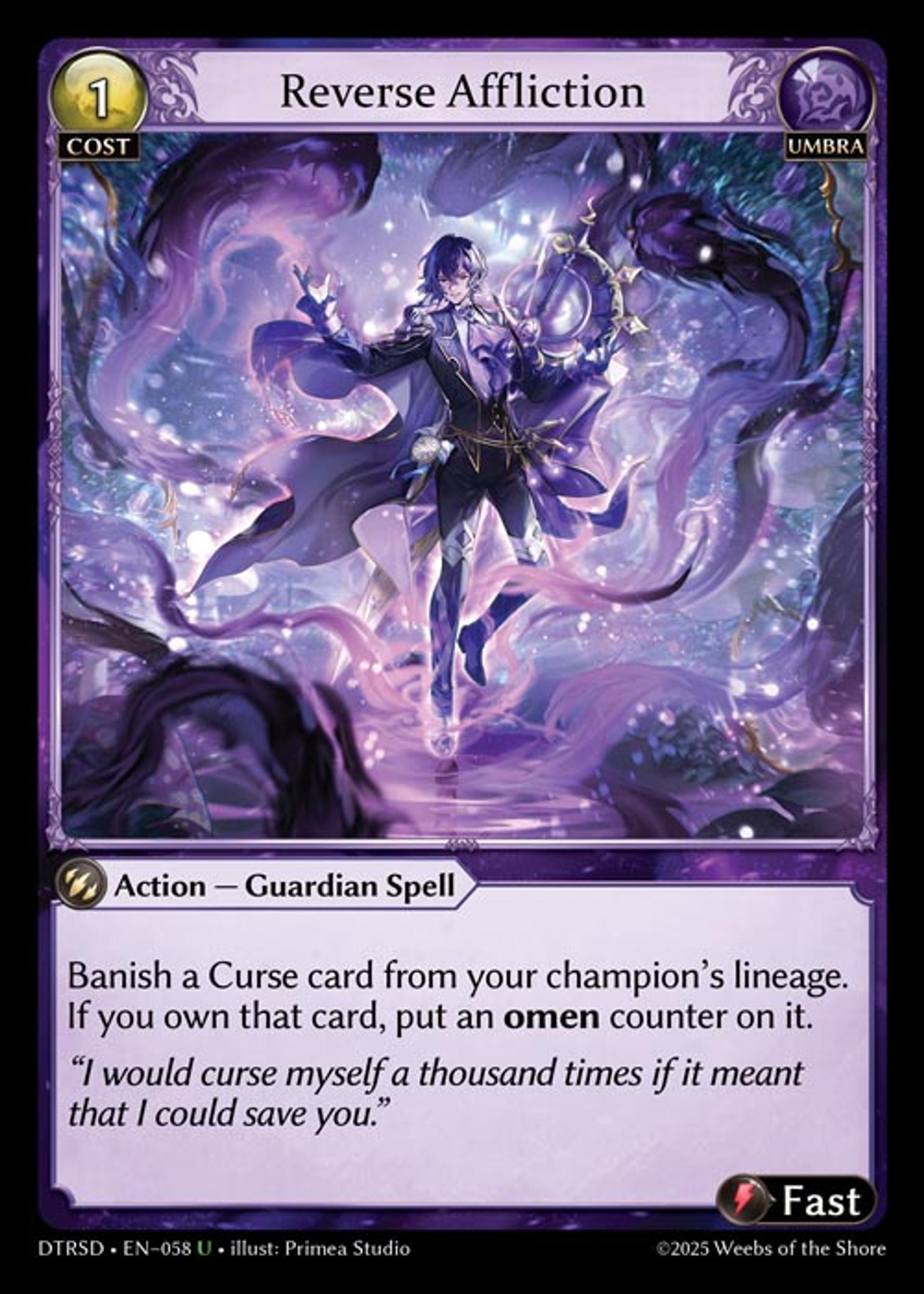Reverse Affliction — Distorted Reflections Starter Decks — Grand Archive TCG