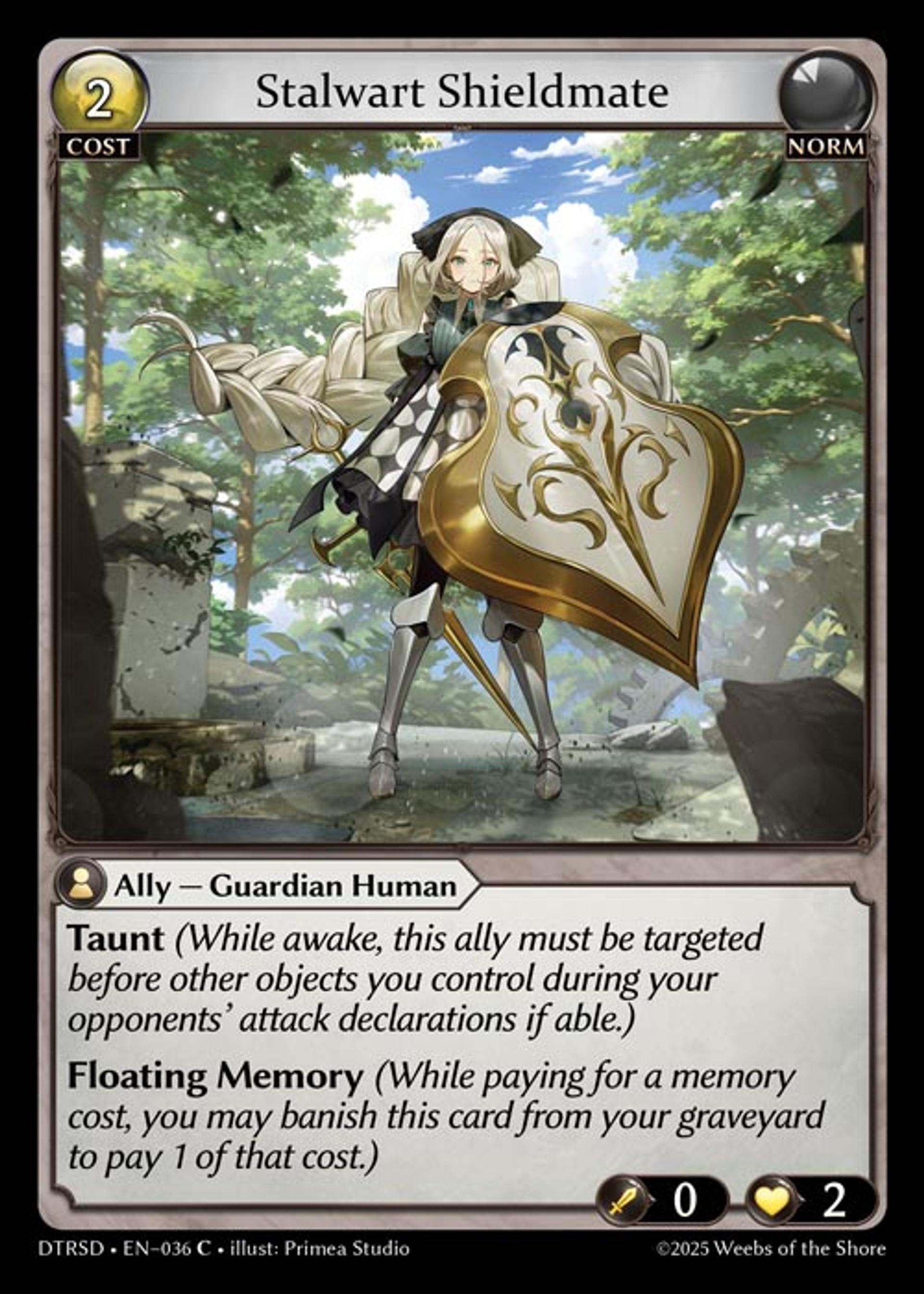 Stalwart Shieldmate — Distorted Reflections Starter Decks — Grand Archive TCG