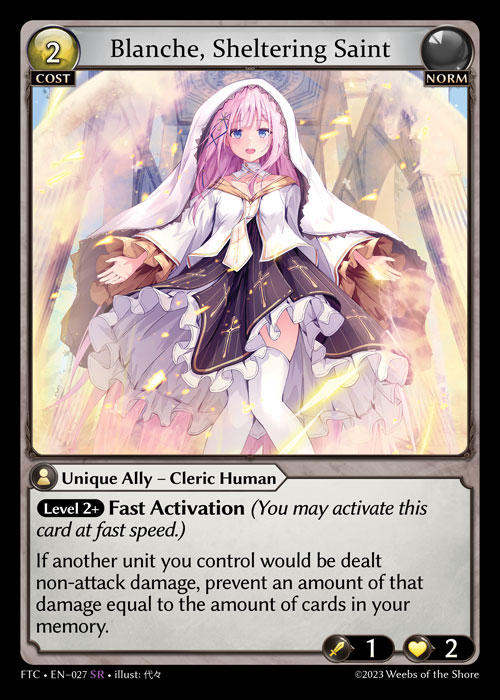 Blanche, Sheltering Saint — Fractured Crown — Grand Archive TCG