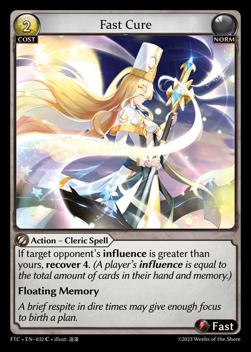 Fast Cure — Fractured Crown — Grand Archive TCG