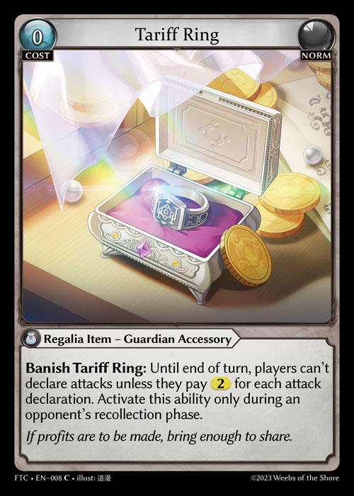 Tariff Ring — Fractured Crown — Grand Archive TCG
