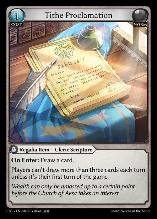 Tithe Proclamation — Fractured Crown — Grand Archive TCG
