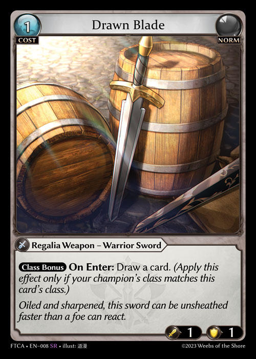 Drawn Blade — Fractured Crown: Armaments — Grand Archive TCG