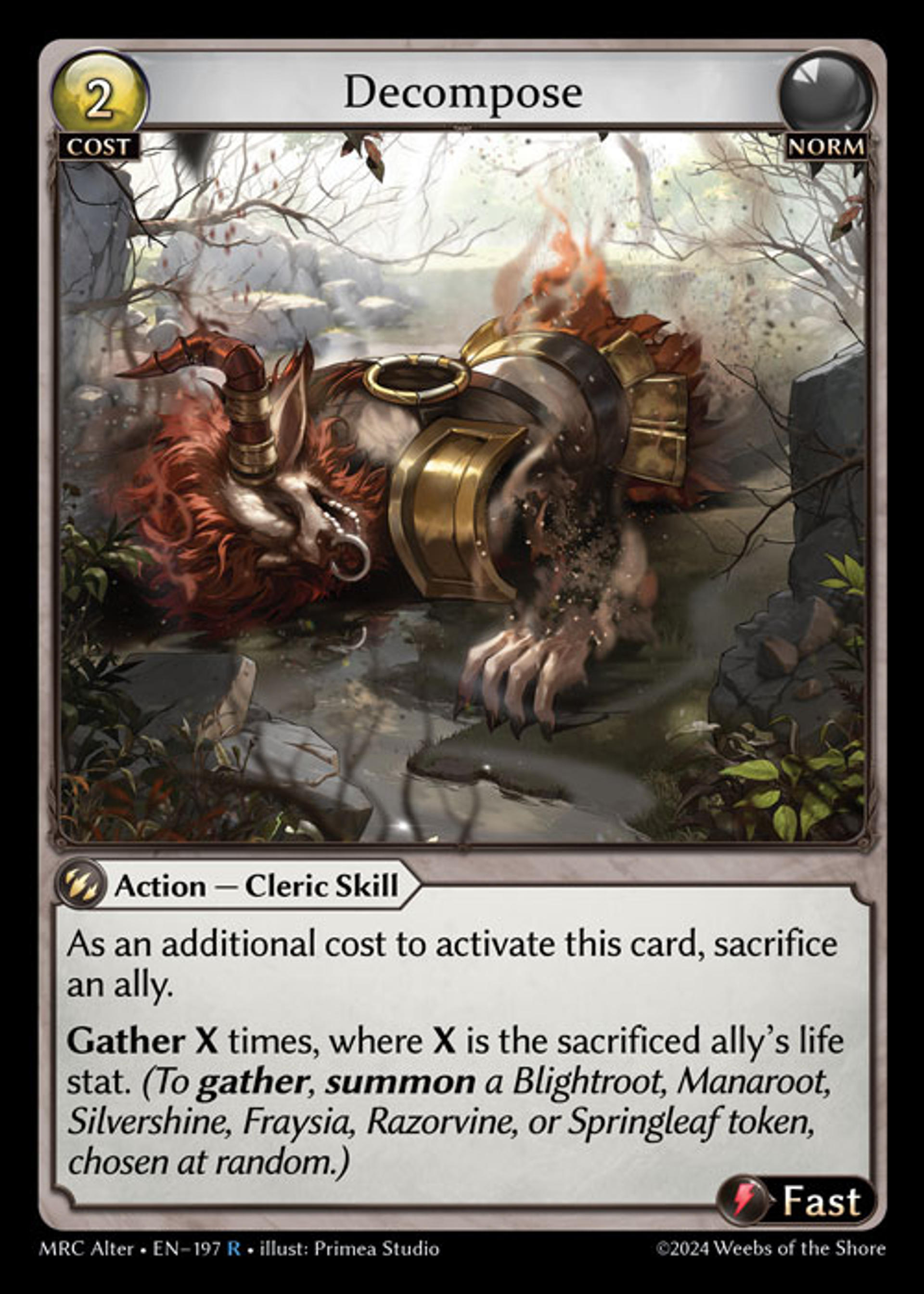 Decompose — Mercurial Heart Alter Edition — Grand Archive TCG