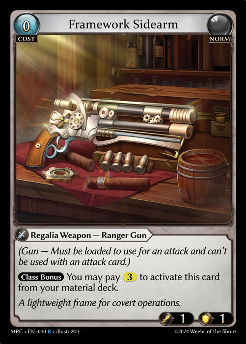 Framework Sidearm — Mercurial Heart — Grand Archive TCG