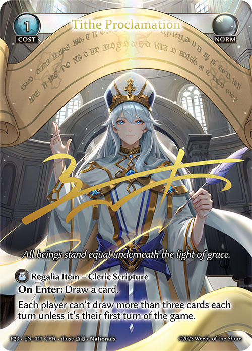 Tithe Proclamation — Promotional 2023 — Grand Archive TCG