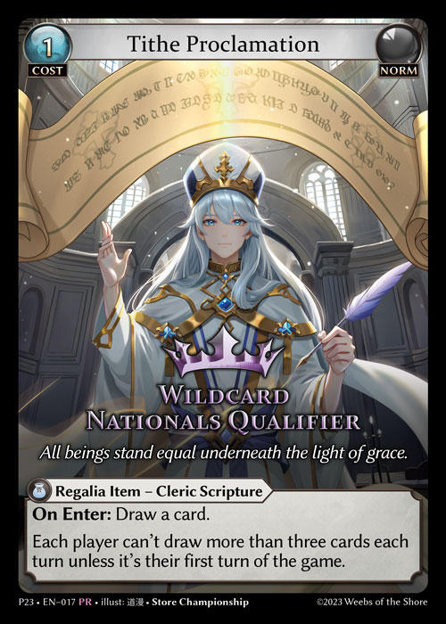 Tithe Proclamation — Promotional 2023 — Grand Archive TCG