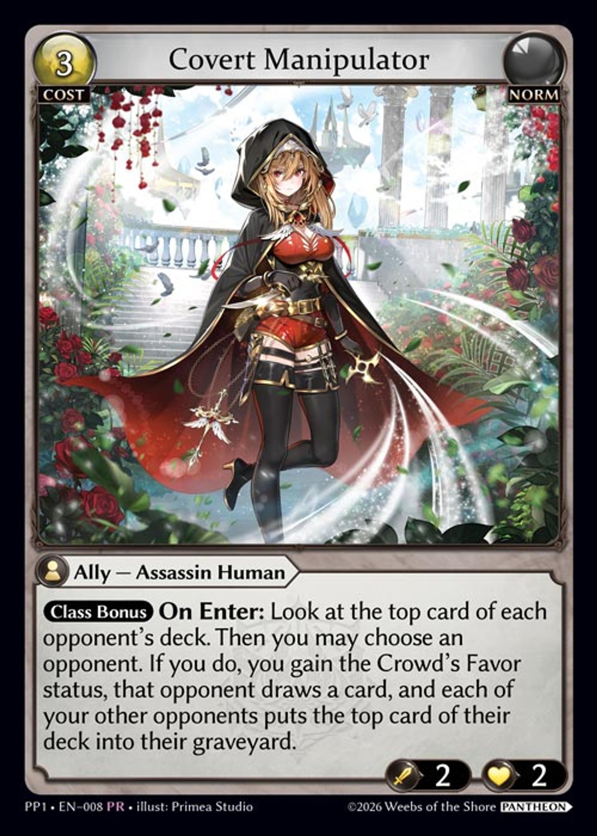 Covert Manipulator — Pantheon Pack 1 — Grand Archive TCG