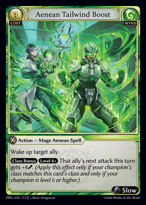 Aenean Tailwind Boost — .asphodel/paradise — Grand Archive TCG