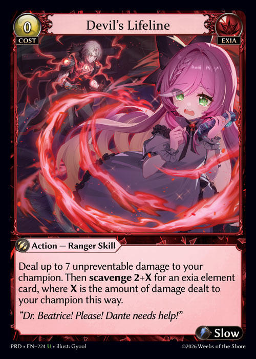 Devil's Lifeline — .asphodel/paradise — Grand Archive TCG