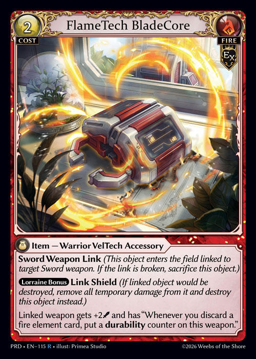 FlameTech BladeCore — .asphodel/paradise — Grand Archive TCG