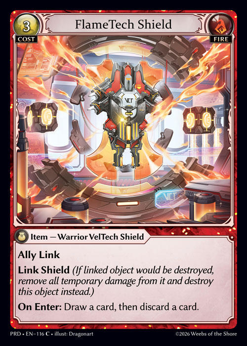 FlameTech Shield — .asphodel/paradise — Grand Archive TCG