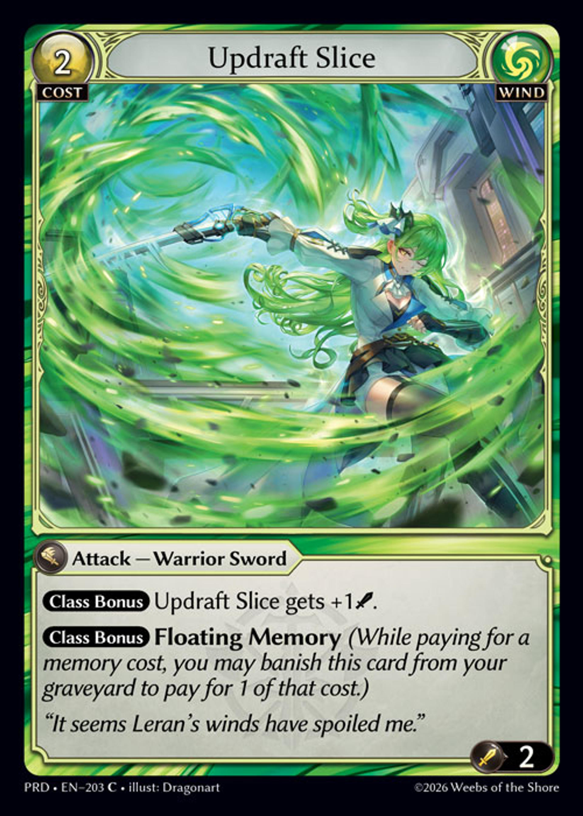 Updraft Slice — .asphodel/paradise — Grand Archive