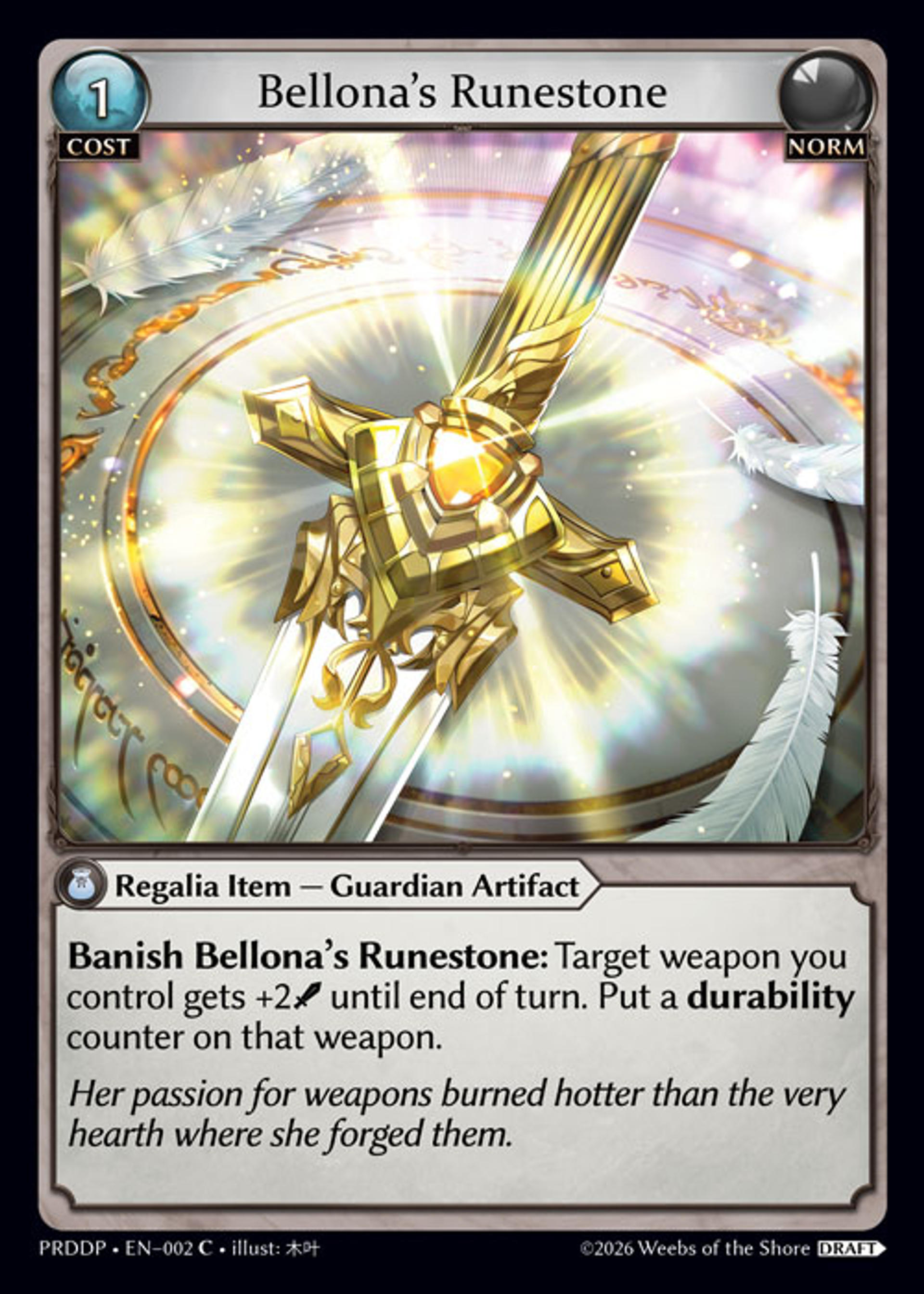 Bellona's Runestone — .asphodel/paradise Draft Pack — Grand Archive TCG