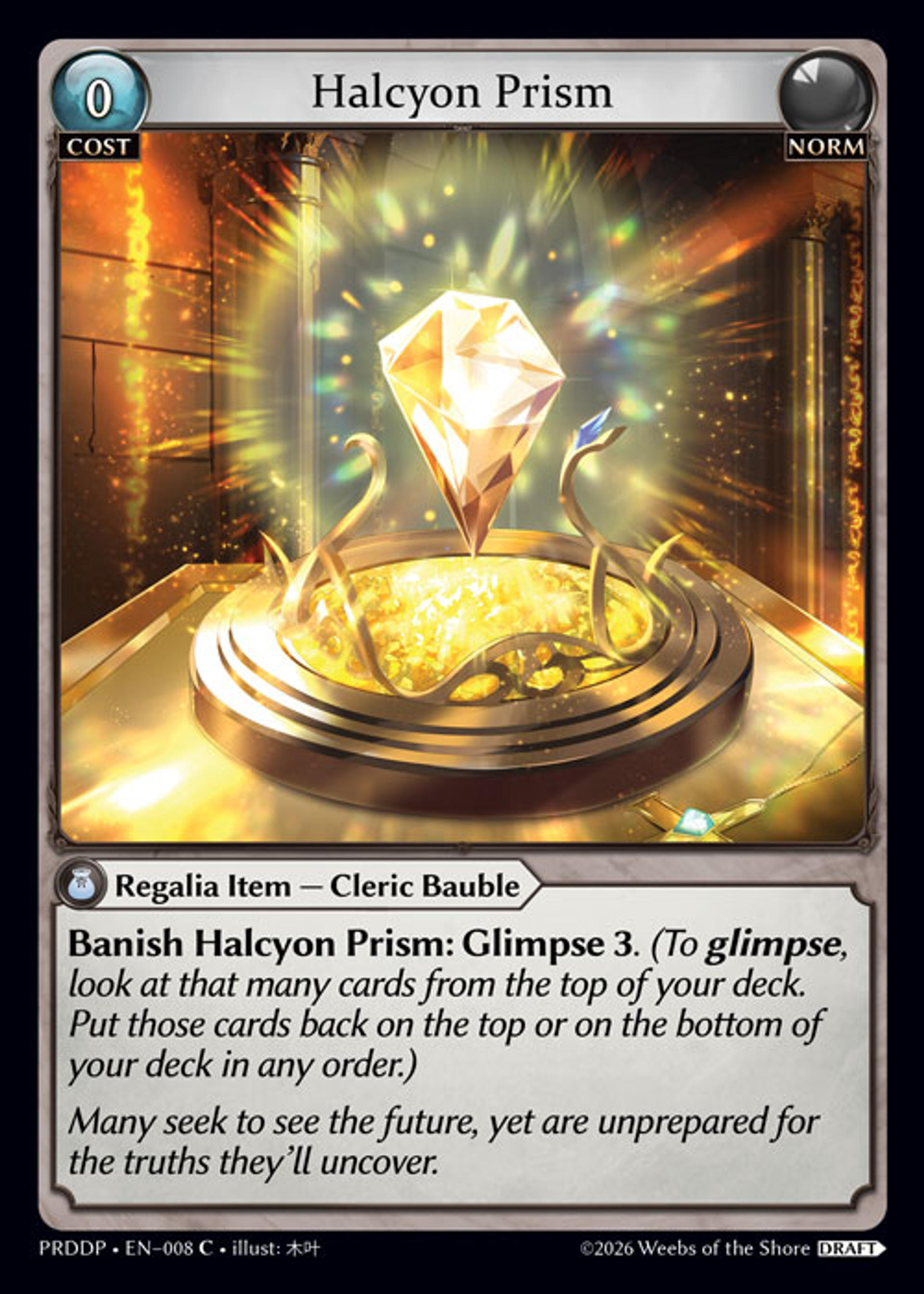 Halcyon Prism — .asphodel/paradise Draft Pack — Grand Archive TCG