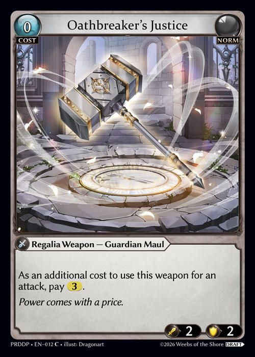 Oathbreaker's Justice — .asphodel/paradise Draft Pack — Grand Archive TCG