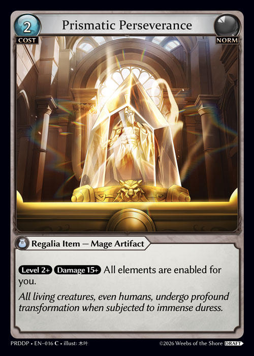 Prismatic Perseverance — .asphodel/paradise Draft Pack — Grand Archive TCG
