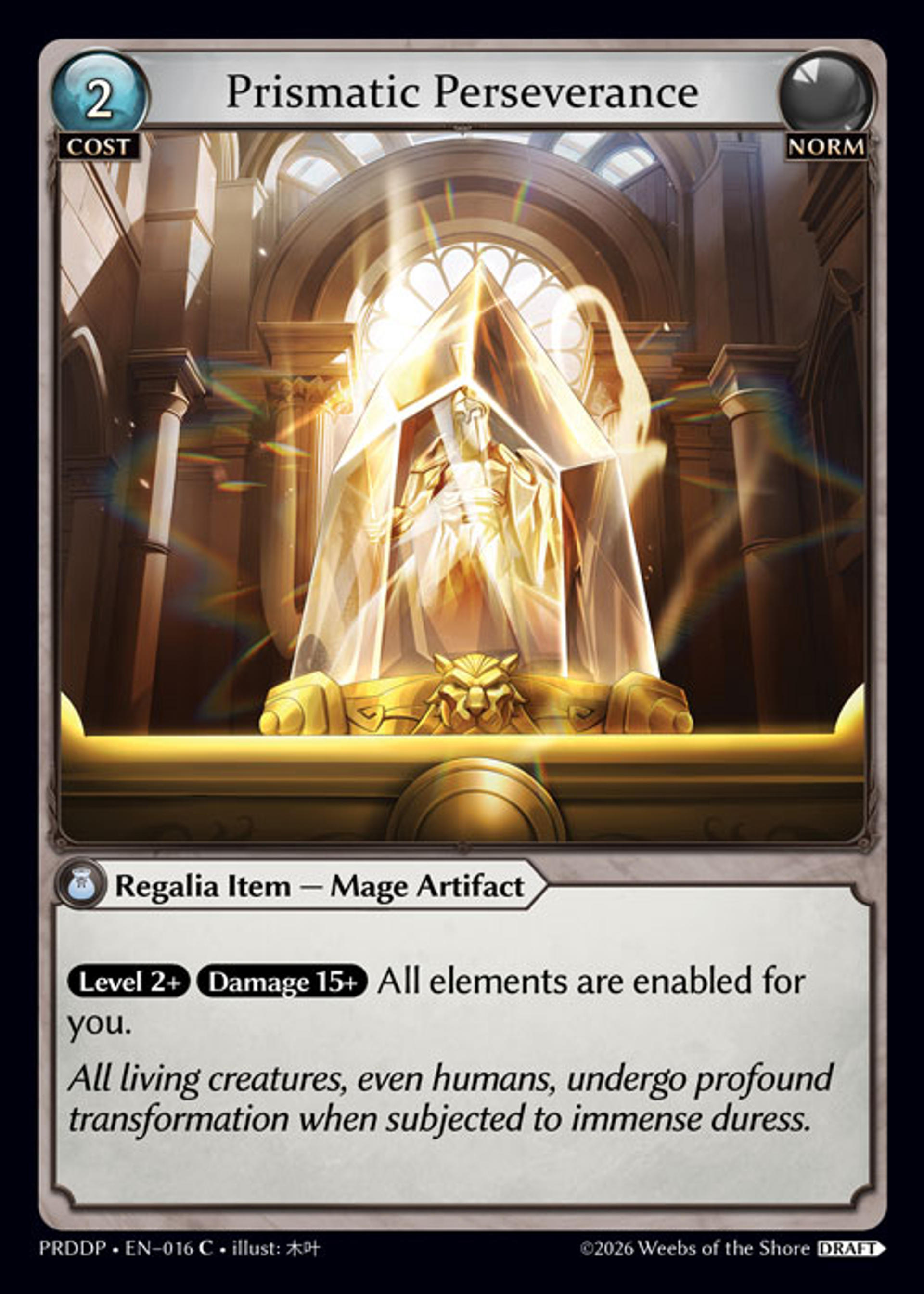 Prismatic Perseverance — .asphodel/paradise Draft Pack — Grand Archive TCG