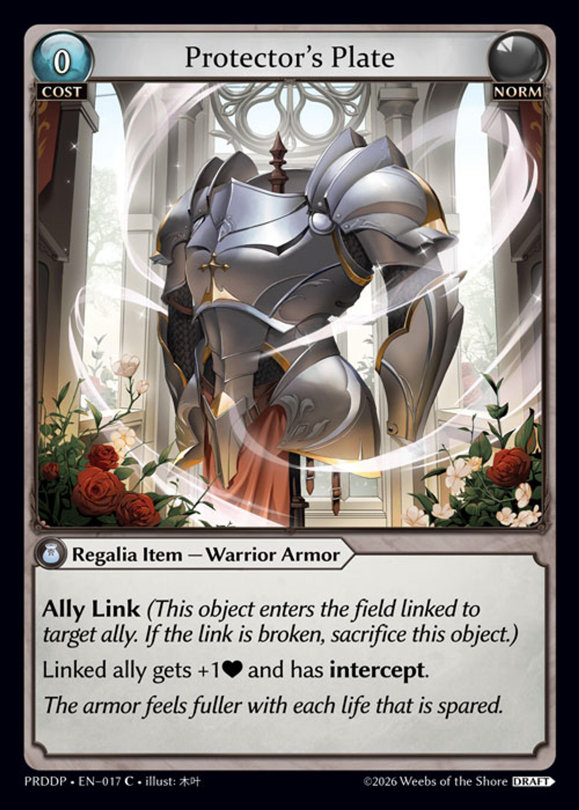 Protector's Plate — .asphodel/paradise Draft Pack — Grand Archive TCG