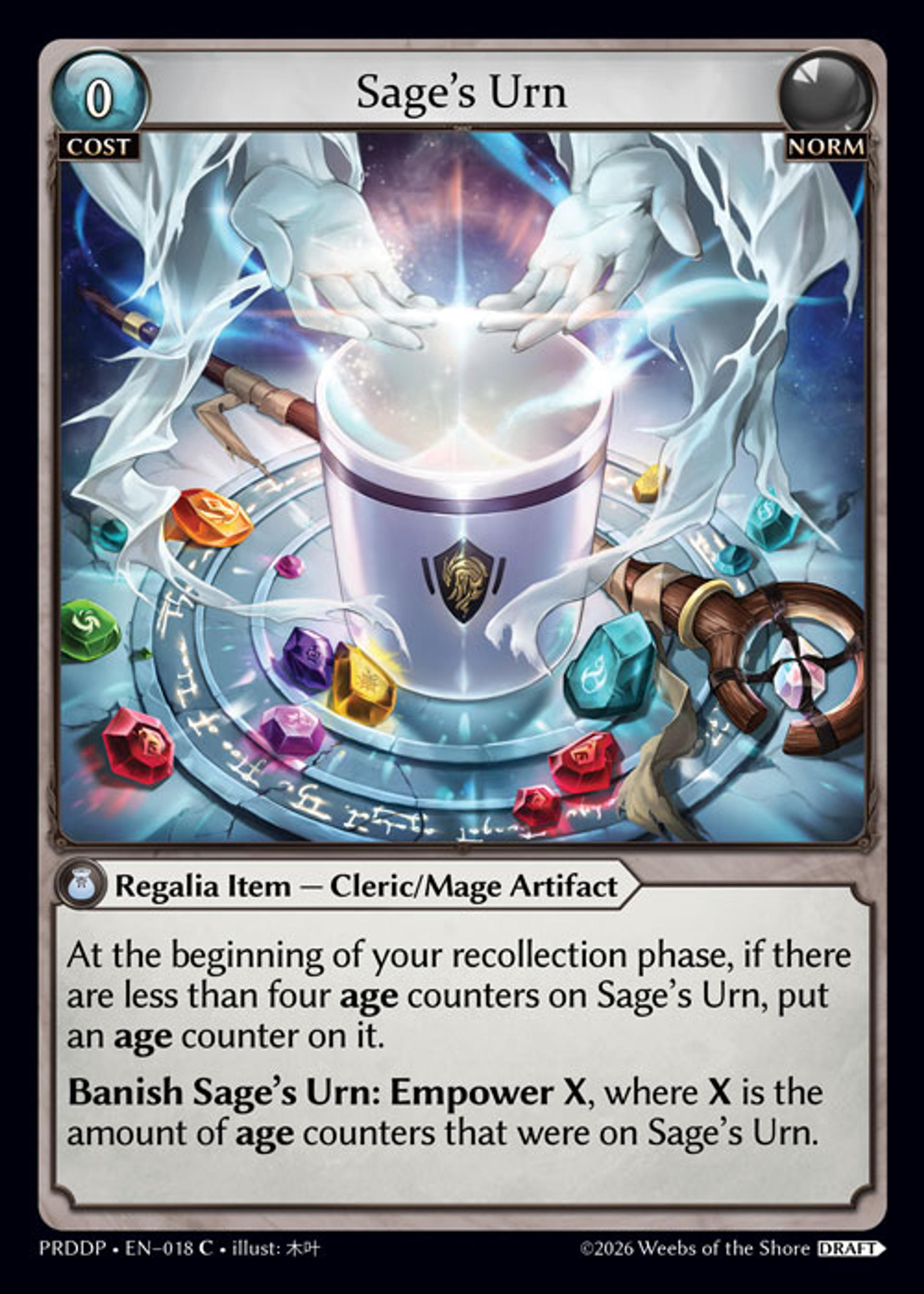 Sage's Urn — .asphodel/paradise Draft Pack — Grand Archive TCG