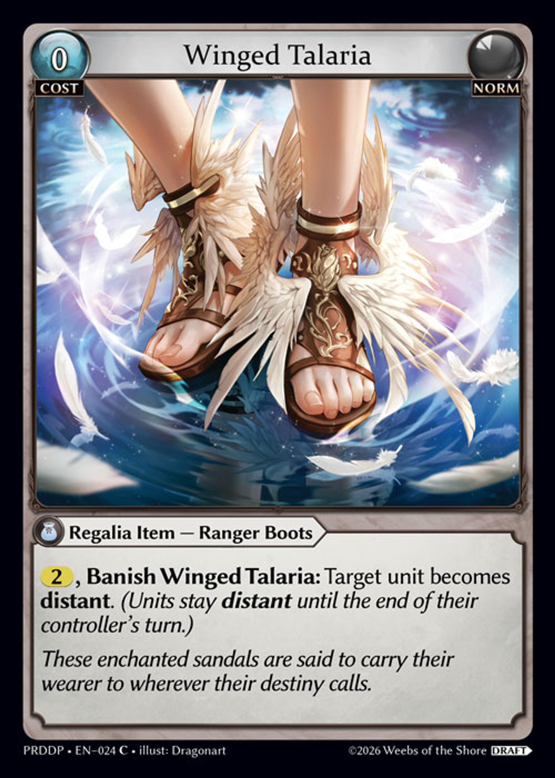 Winged Talaria — .asphodel/paradise Draft Pack — Grand Archive TCG