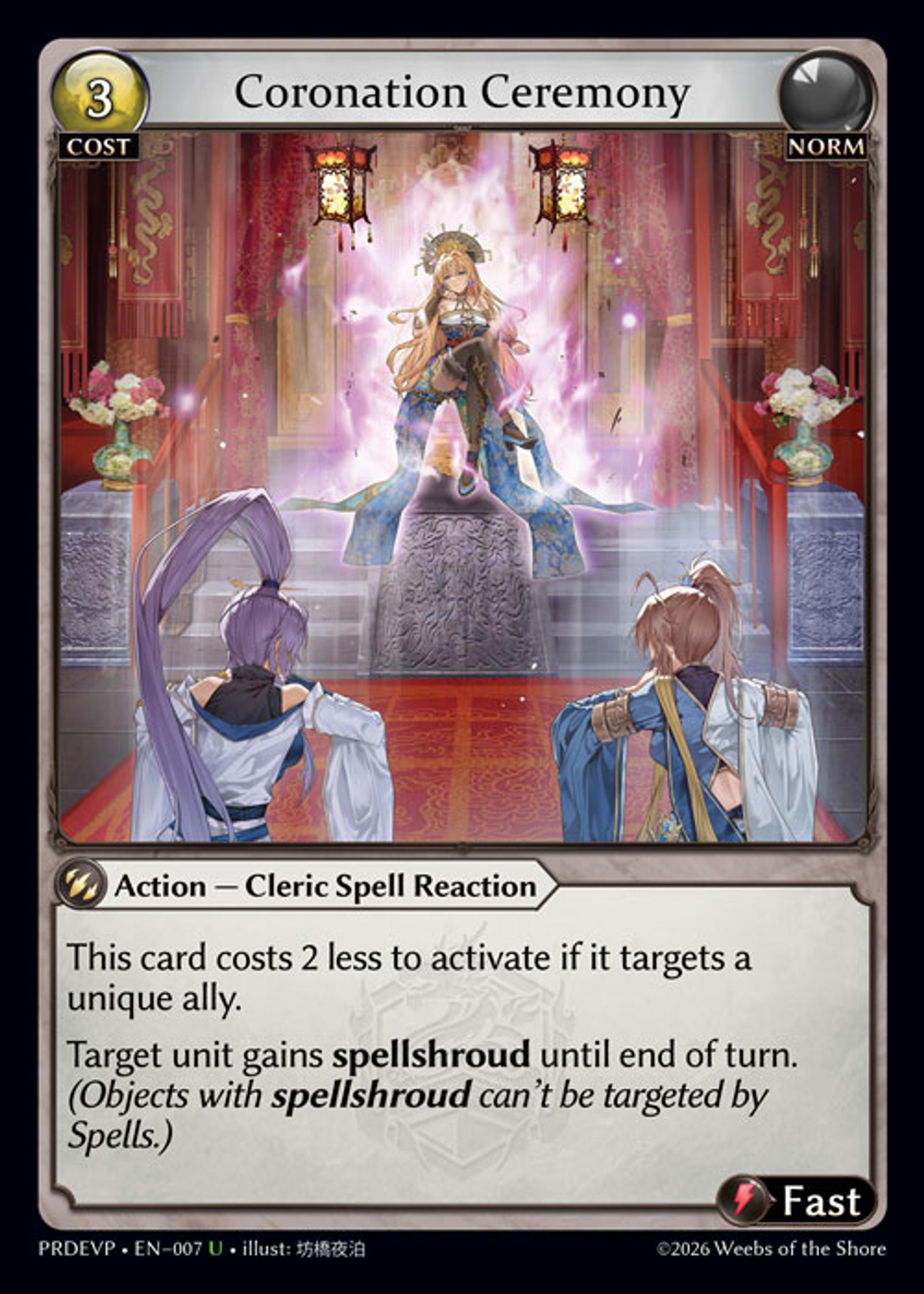 Coronation Ceremony — .asphodel/paradise Event Pack — Grand Archive TCG