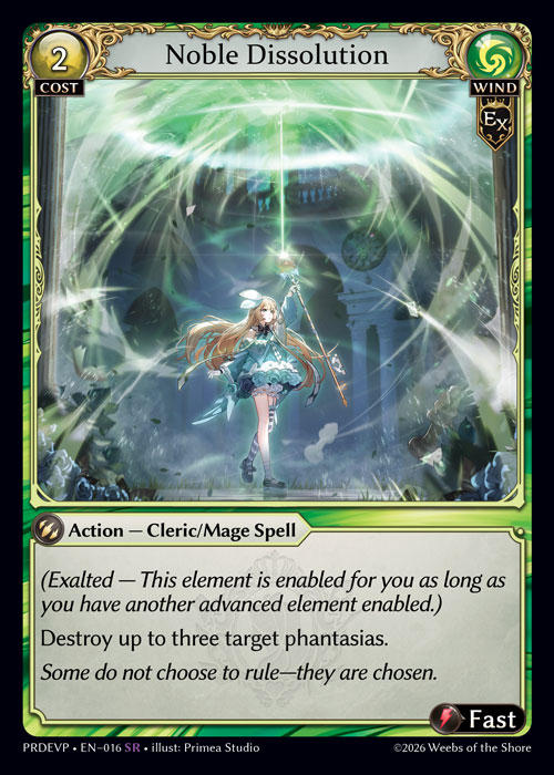 Noble Dissolution — .asphodel/paradise Event Pack — Grand Archive TCG