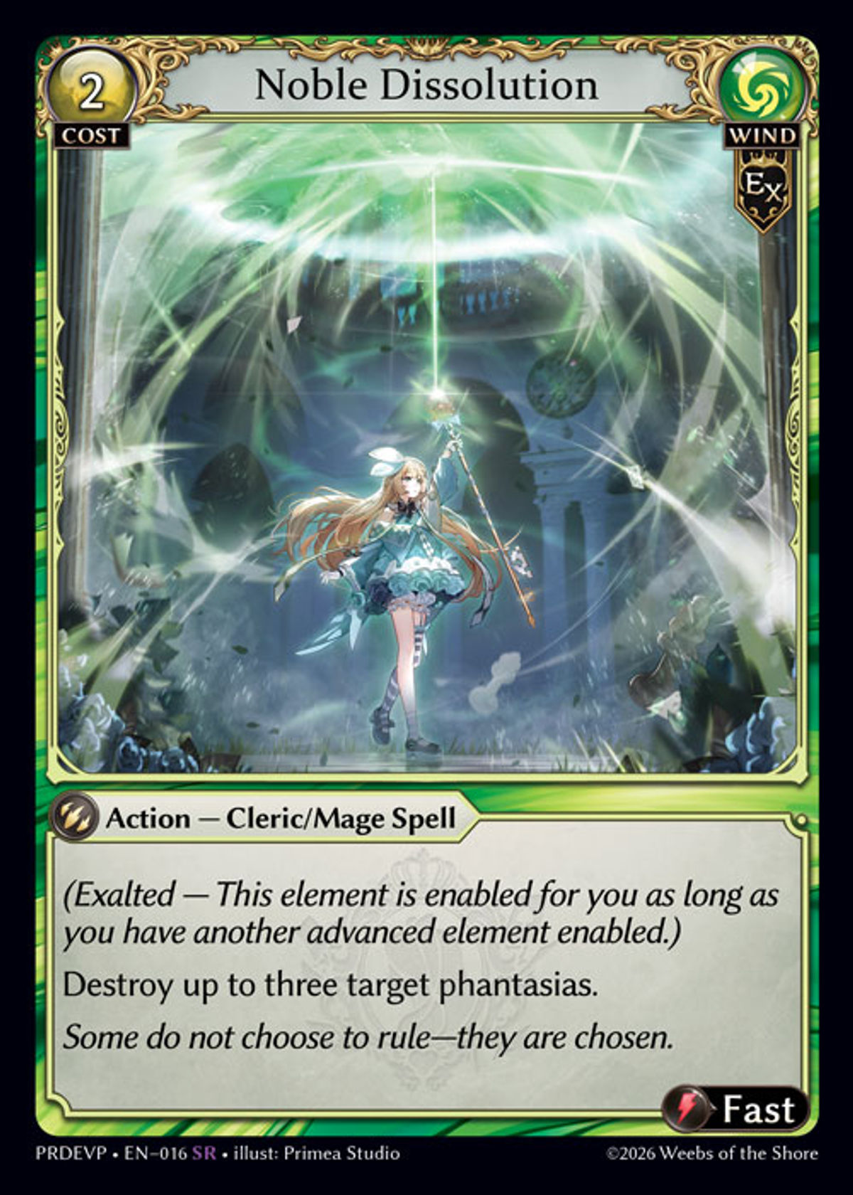 Noble Dissolution from .asphodel/paradise Event Pack - Grand Archive TCG