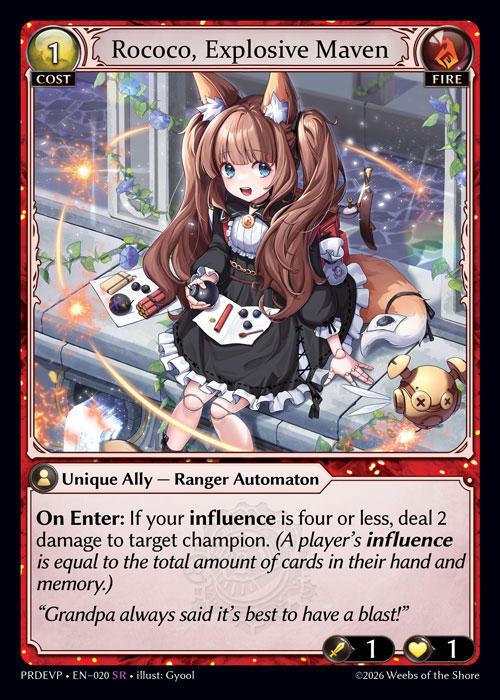 Rococo, Explosive Maven — .asphodel/paradise Event Pack — Grand Archive TCG