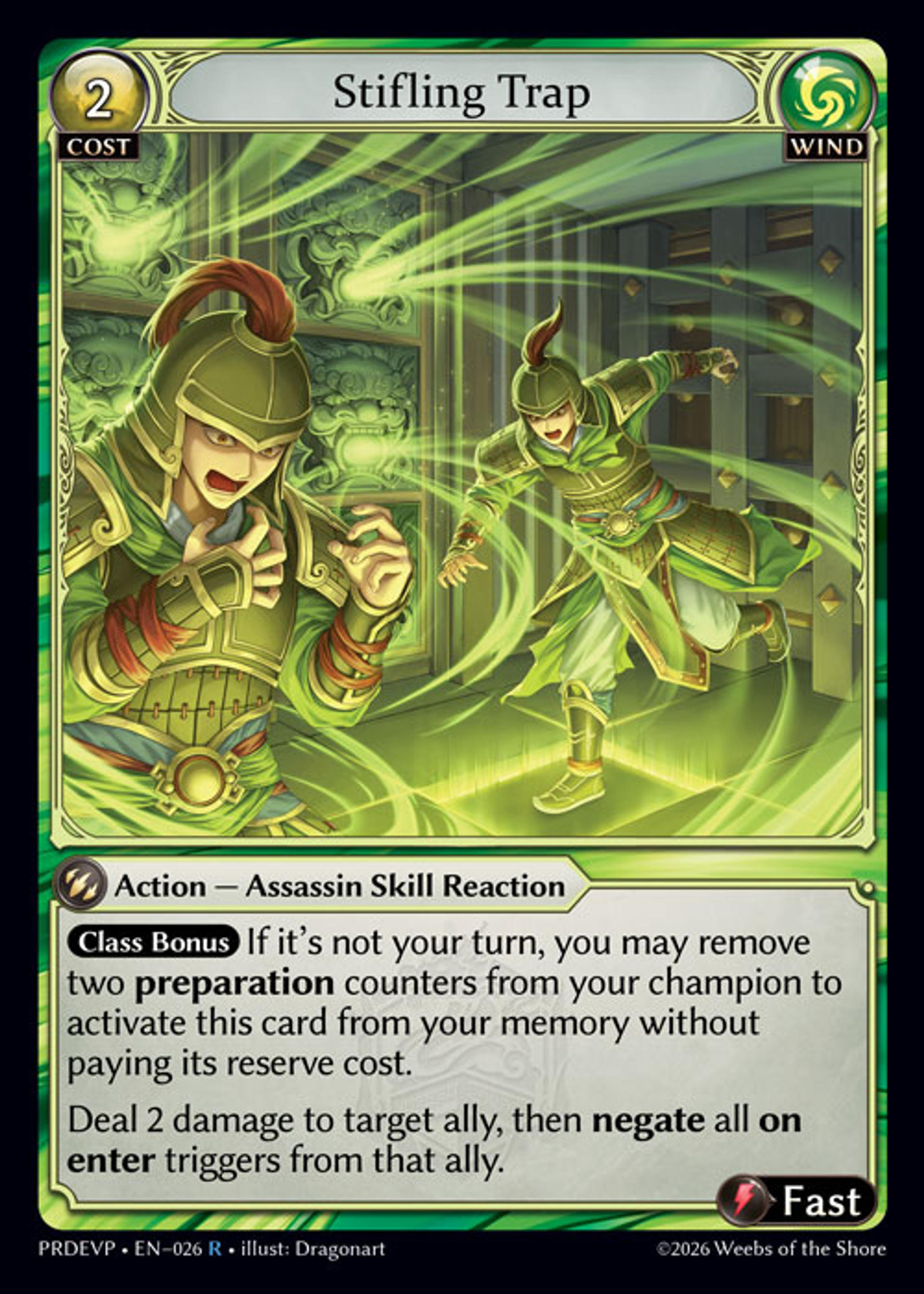 Stifling Trap — .asphodel/paradise Event Pack — Grand Archive TCG