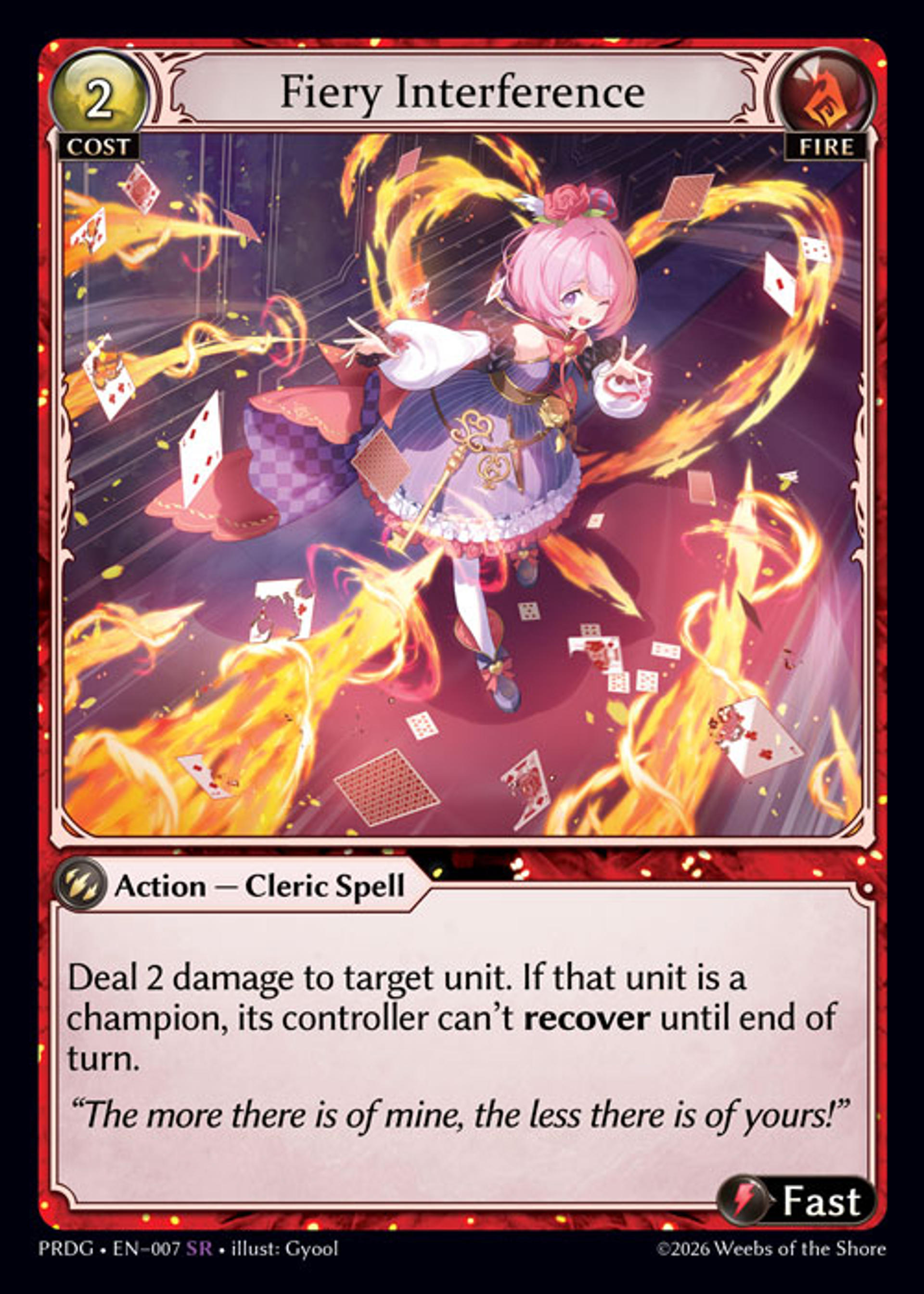 Fiery Interference — .asphodel/paradise Grimoire — Grand Archive TCG