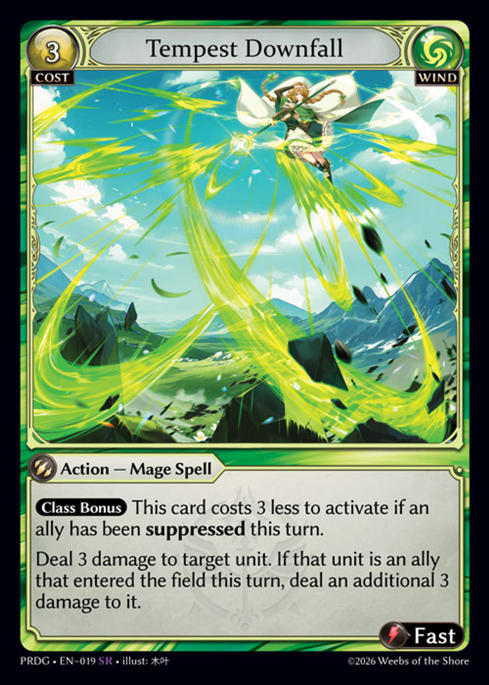 Tempest Downfall — .asphodel/paradise Grimoire — Grand Archive TCG