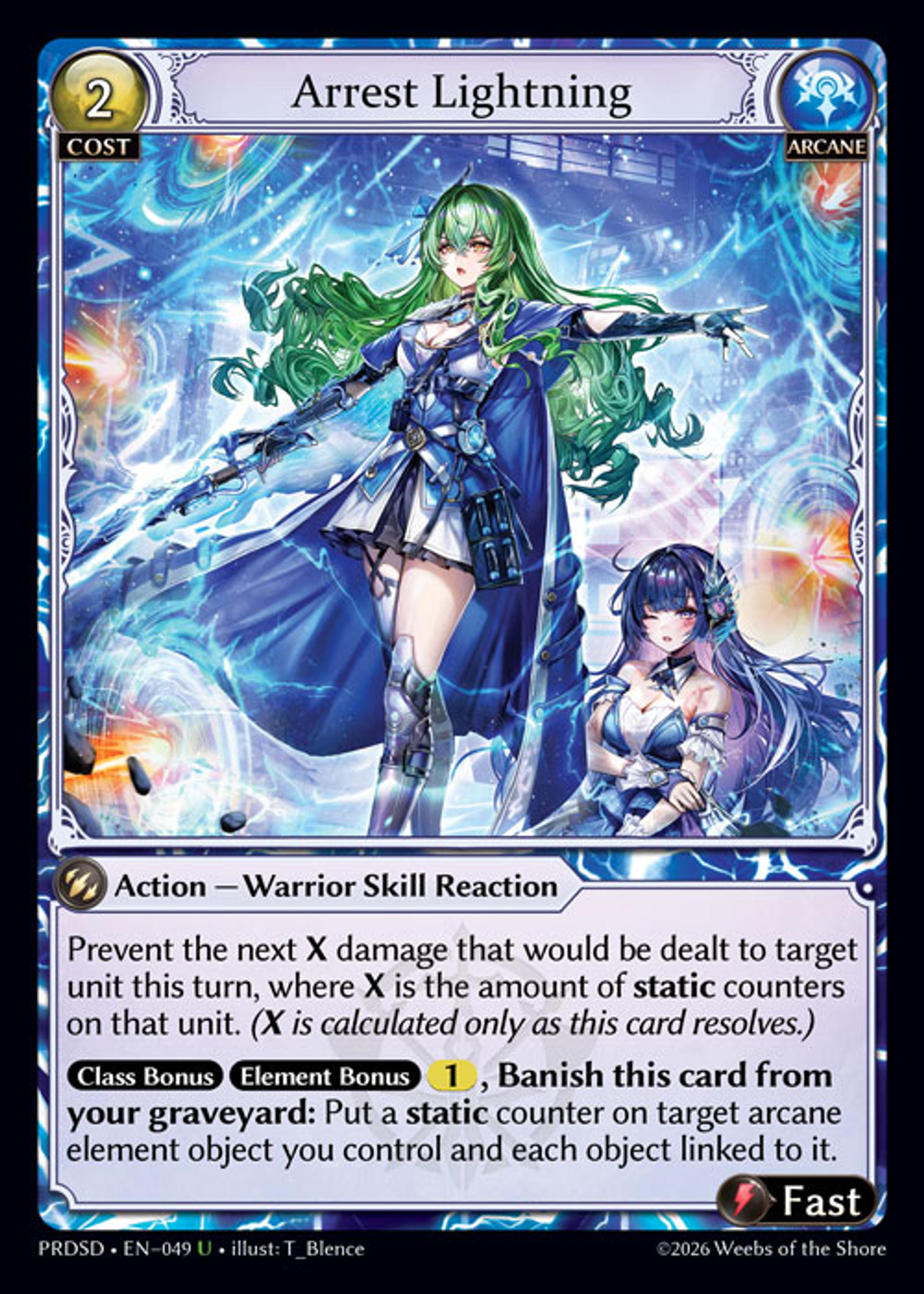 Arrest Lightning — .asphodel/paradise Starter Decks — Grand Archive TCG
