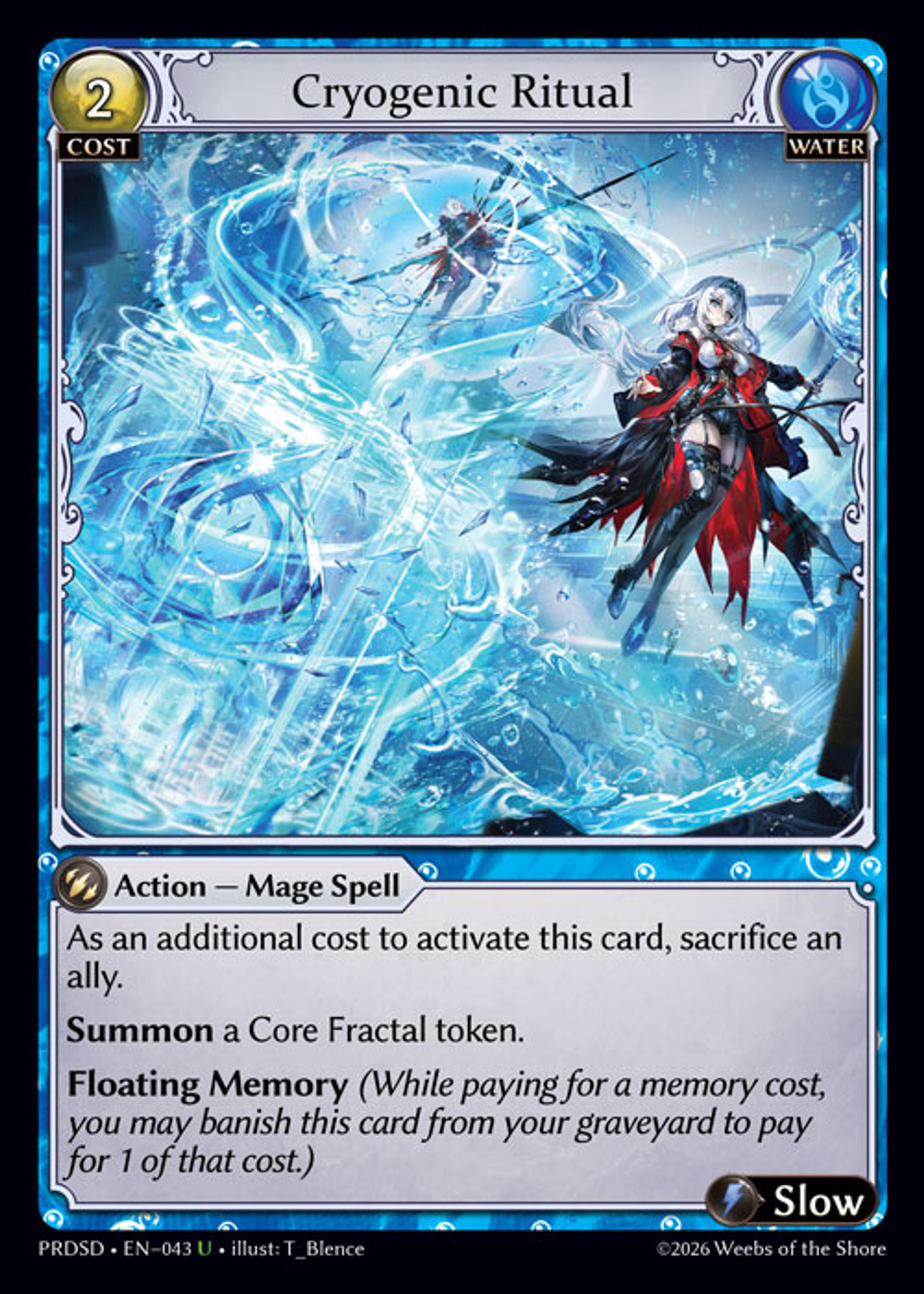 Cryogenic Ritual — .asphodel/paradise Starter Decks — Grand Archive TCG