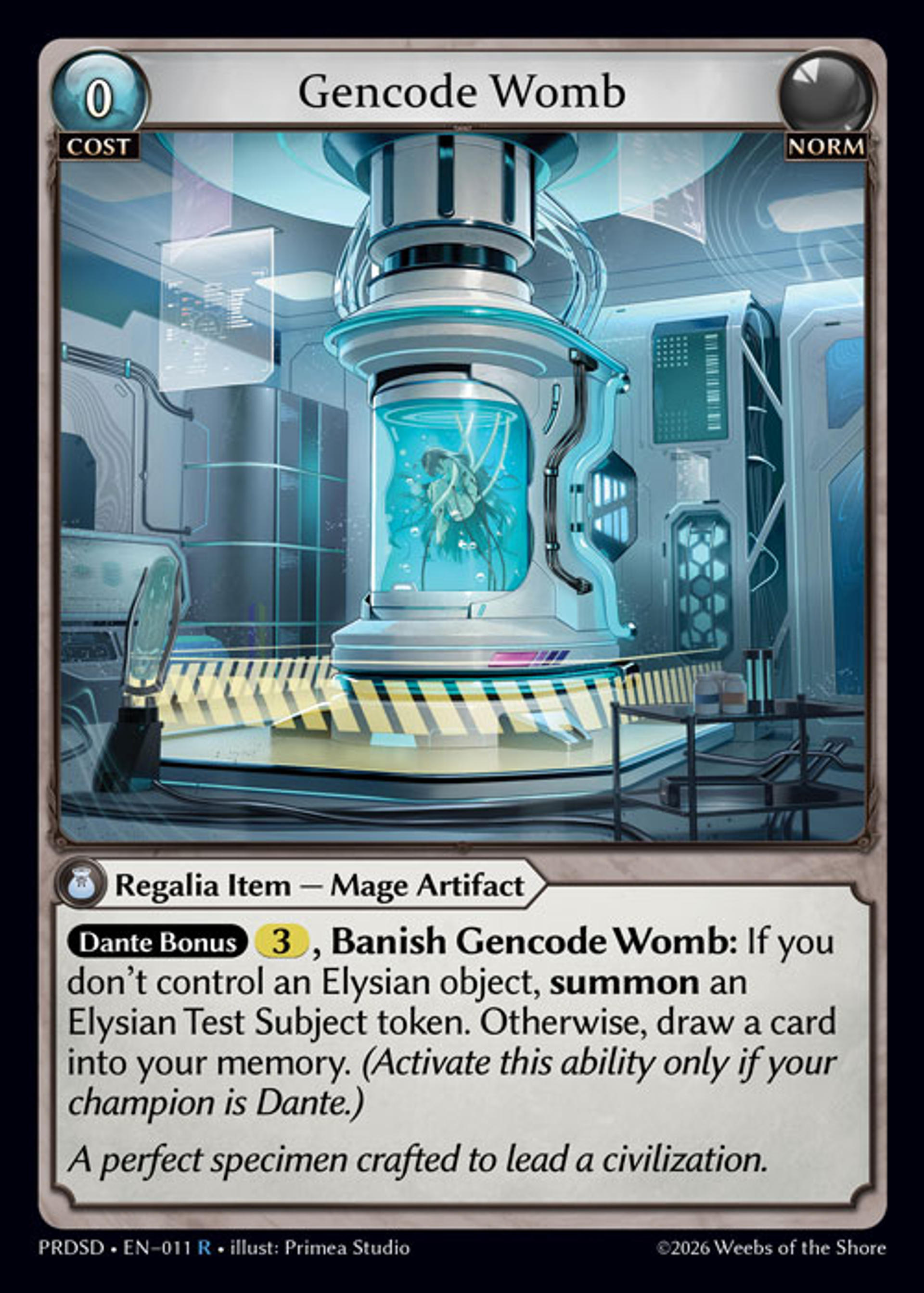 Gencode Womb — .asphodel/paradise Starter Decks — Grand Archive TCG