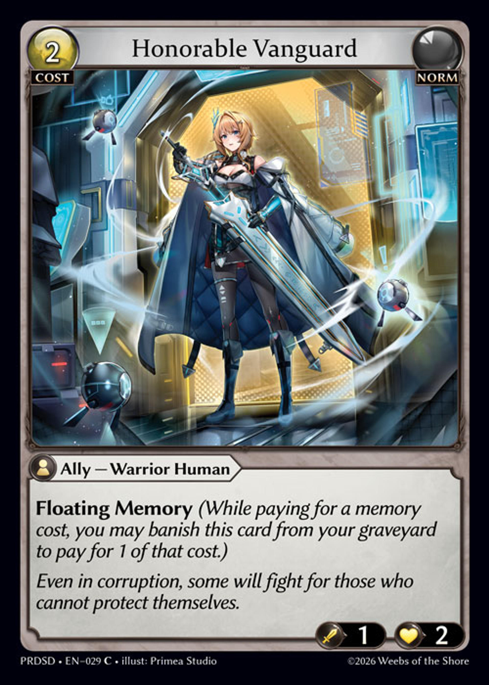 Honorable Vanguard — .asphodel/paradise Starter Decks — Grand Archive TCG
