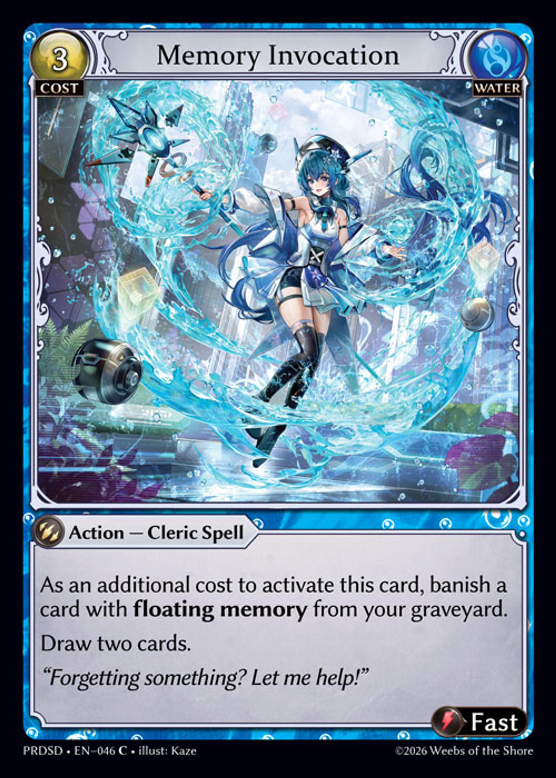 Memory Invocation — .asphodel/paradise Starter Decks — Grand Archive TCG