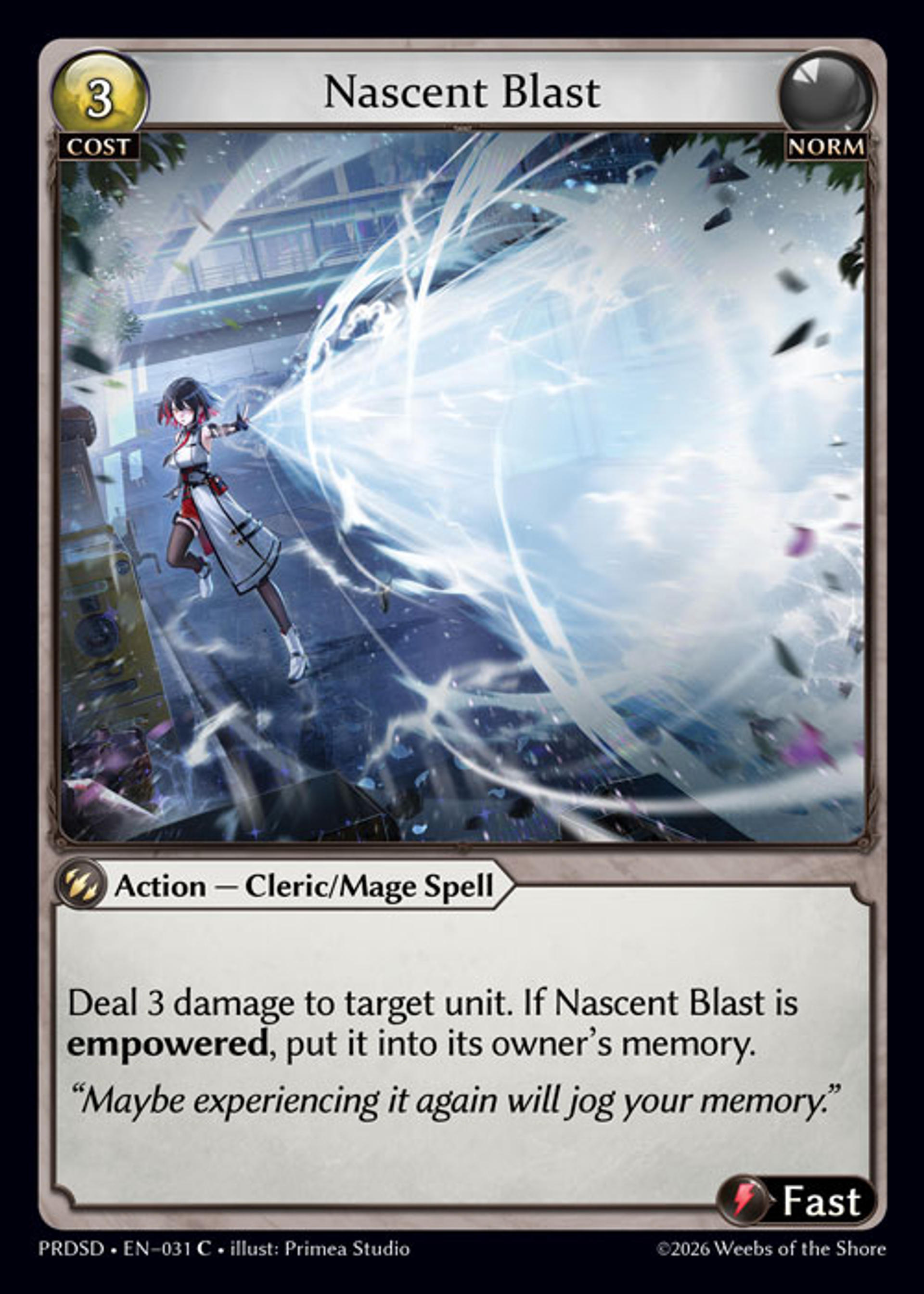 Nascent Blast — .asphodel/paradise Starter Decks — Grand Archive TCG