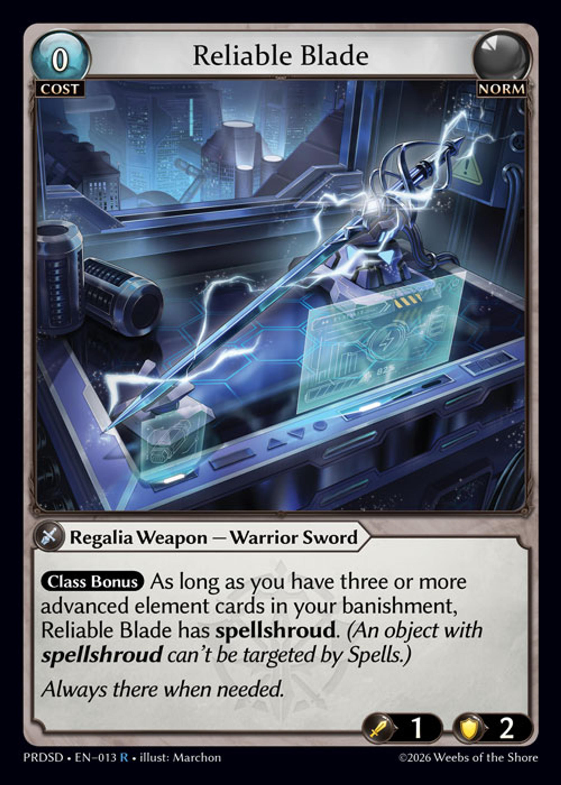 Reliable Blade — .asphodel/paradise Starter Decks — Grand Archive TCG