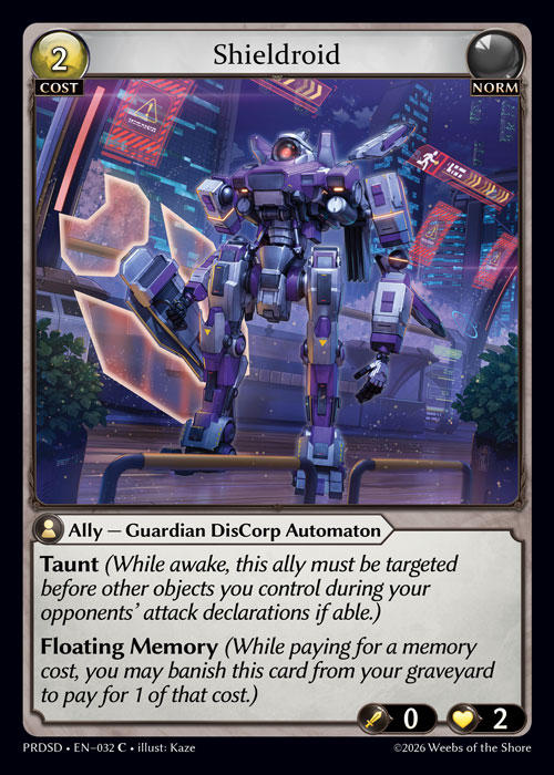 Shieldroid — .asphodel/paradise Starter Decks — Grand Archive TCG