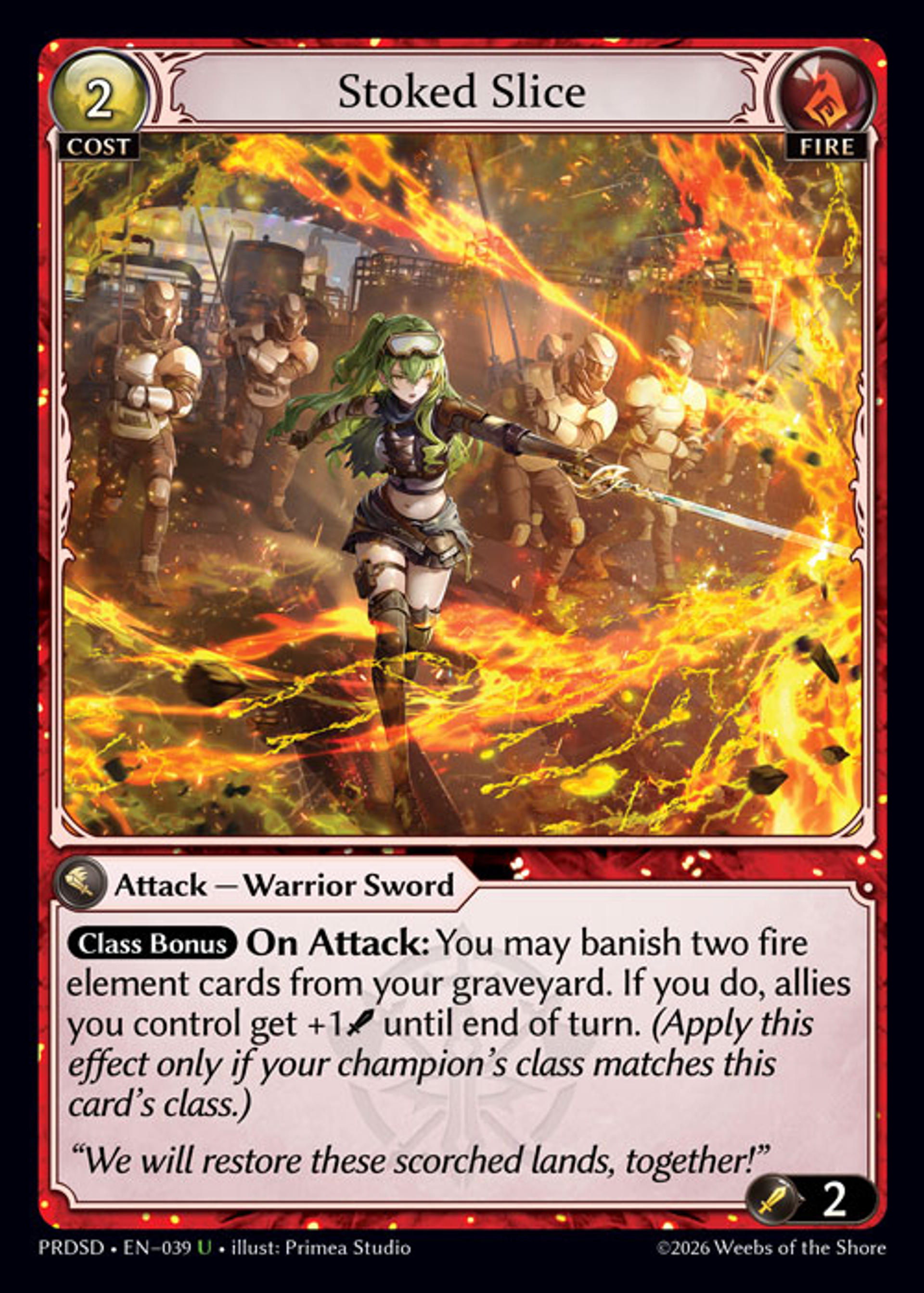 Stoked Slice — .asphodel/paradise Starter Decks — Grand Archive TCG