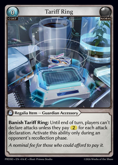 Tariff Ring — .asphodel/paradise Starter Decks — Grand Archive TCG