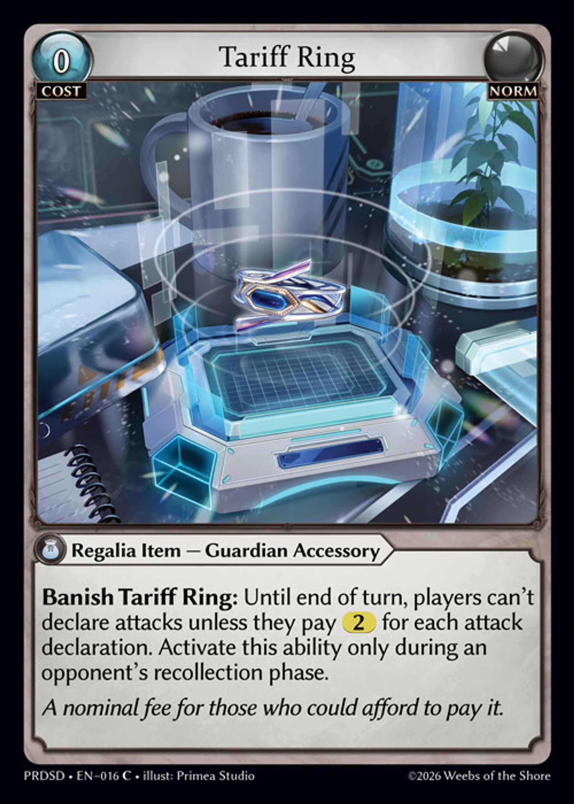 Tariff Ring — .asphodel/paradise Starter Decks — Grand Archive TCG