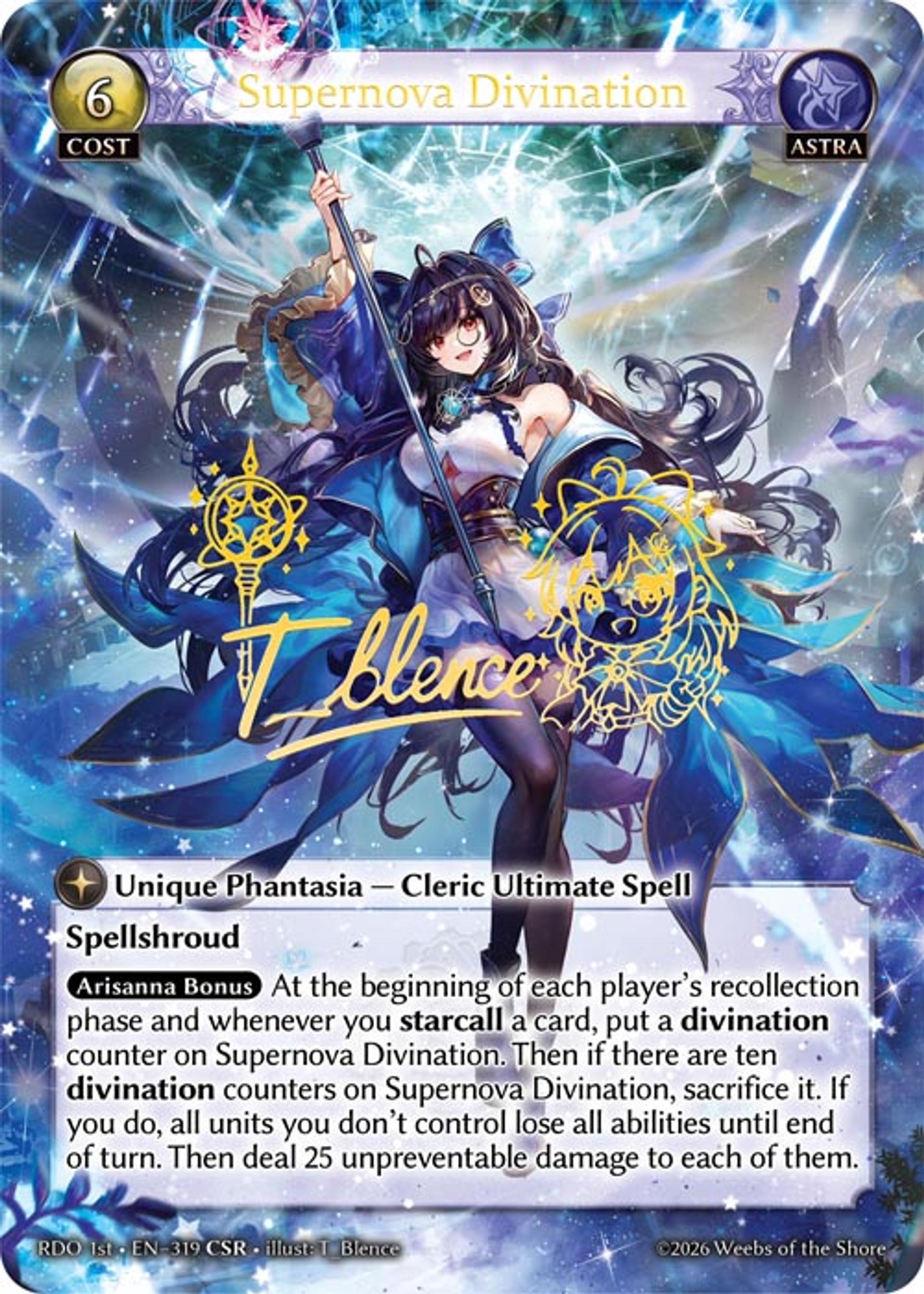 Supernova Divination — Radiant Origins First Edition — Grand Archive TCG