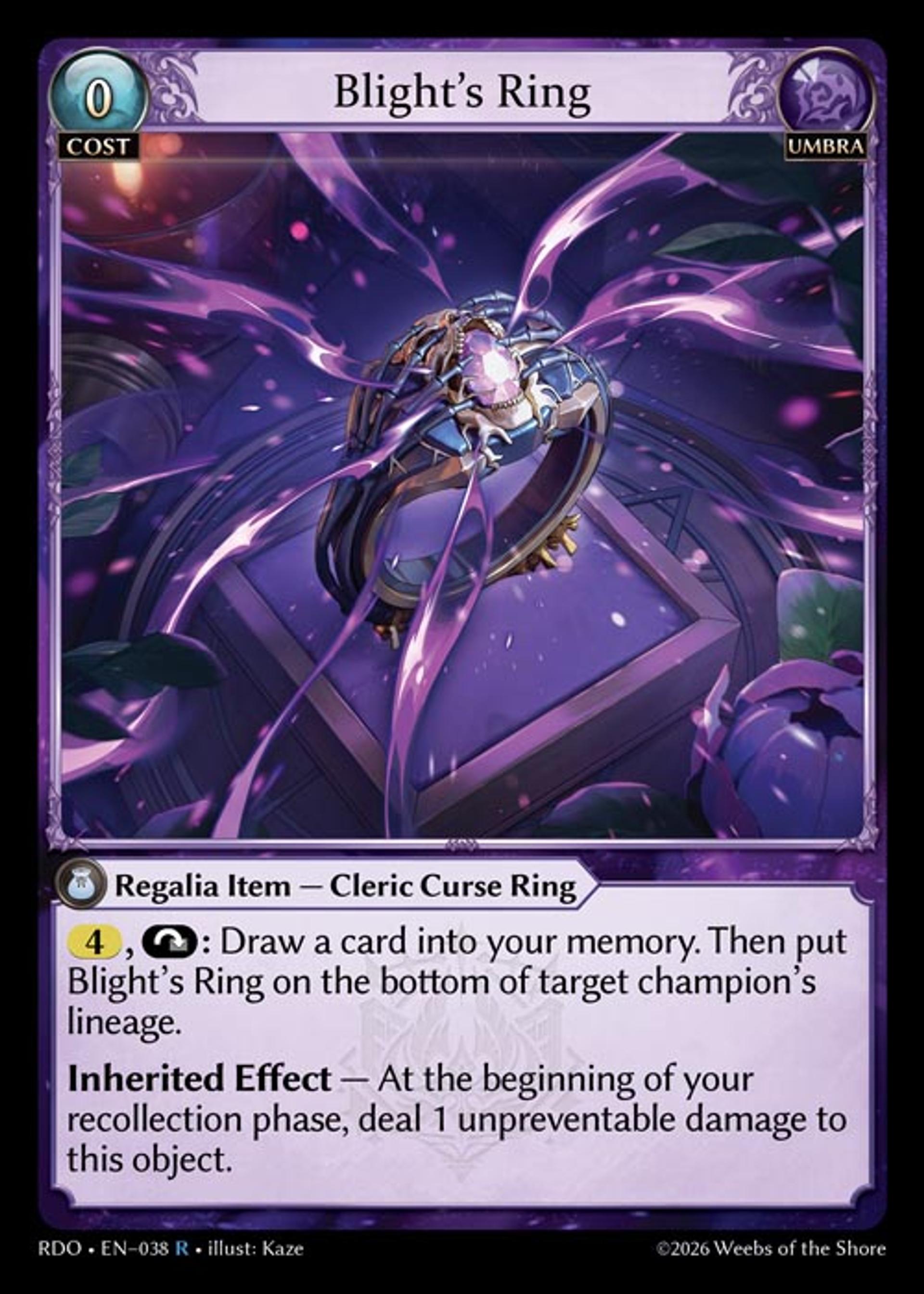 Blight's Ring — Radiant Origins — Grand Archive
