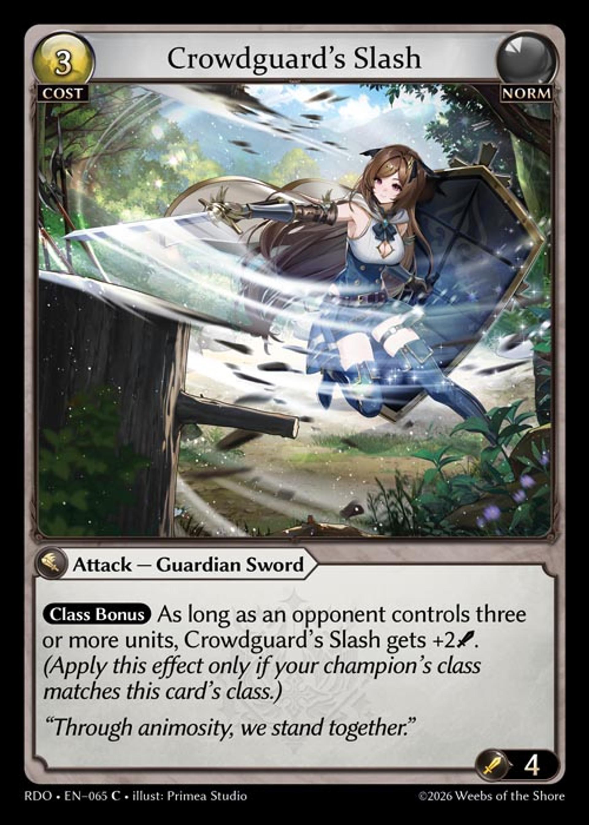 Crowdguard's Slash — Radiant Origins — Grand Archive TCG